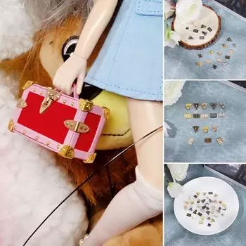 Аксессуары для чемоданов, замки для багажников, защитные уголки для кейсов, кукольные сумки, детали, мини-поделки из металла Bronze-Box Lock Bottom Gasket