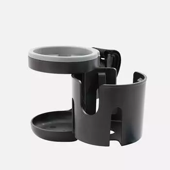 Аксессуары для детских колясок, держатель для бутылочек, универсальная трехколесная коляска, чашка для воды, держатель для мобильного телефона и напитков, тележка для инвалидной коляски чёрный