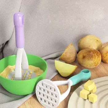 Аксессуары для детского питания Пресс для картофеля Чеснок Толкушка Толкушка для картофеля Толкушка для фруктов жёлтый