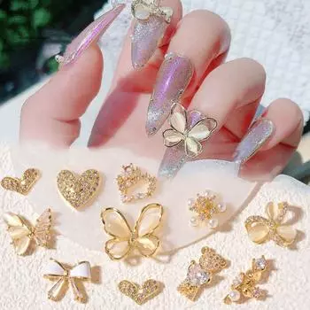 Аксессуары для дизайна ногтей Бабочка Ювелирные изделия DIY Украшения для дизайна ногтей Стразы 3D Украшения для дизайна ногтей 2
