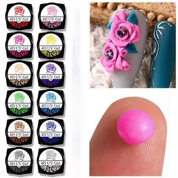 Аксессуары для дизайна ногтей, принадлежности для резьбы, 4D-модель, резная грязь, УФ-гель, сделай сам, роспись ногтей, съемный тисненый гель