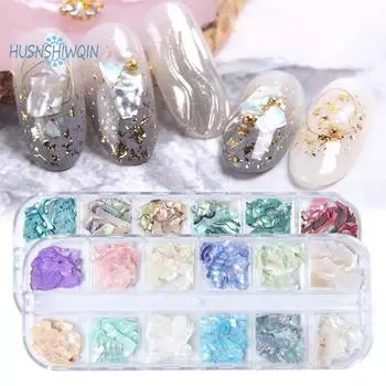 Аксессуары для дизайна ногтей, все для маникюра, 1 коробка, блестящие блестящие тонкие искусственные камни для дизайна ногтей, блестки B
