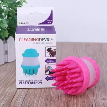 Аксессуары для домашних животных для собак, шампунь-массажер, щетка для ванной комнаты, массажная расческа для щенков и кошек, щетка для душа, мягкие щетки для купания синий