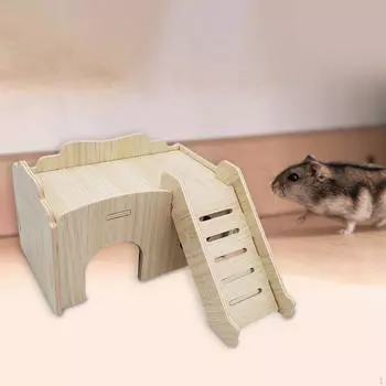 Аксессуары для домика и клетки для хомяка, забавная кабинка для песчанки для маленьких домашних животных 17cmx18.5cmx10cm