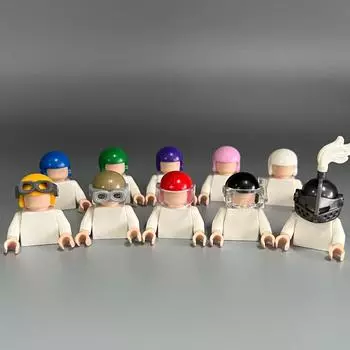 Аксессуары для фигурок из небольших строительных блоков, совместимые с 93560 шлемом пилота для футбола 0,1 кг