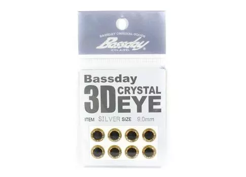 Аксессуары для глаз Bassday Live диаметром 9 мм, серебристые (8184)