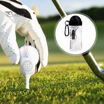 Аксессуары для гольфа с бутылкой, пластиковыми ти для гольфа, контейнером для хранения маркеров мячей с карабином для любителей гольфа синий