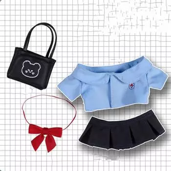 Аксессуары для игрушек Хлопковое платье для куклы Школьная форма Одежда для плюшевой игрушки Детский подарок style3
