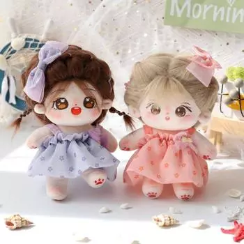 Аксессуары для игрушек Одежда для кукол из хлопка Многоцветная плюшевая одежда для игрушек Аксессуары для кукол розовый