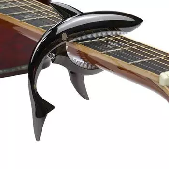 Аксессуары для инструментов Цинковый сплав Быстросменная гитара Зажим «Акула» Зажим для замены зажима для электрогитары, черный пистолет