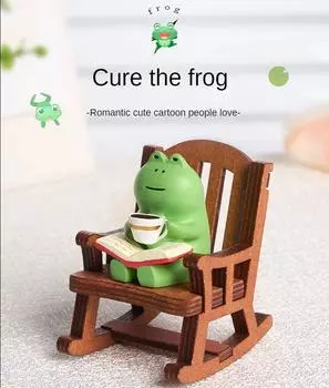 Аксессуары для интерьера Домашний декор Настольная лампа Украшения и аксессуары для стола Лягушки Фигурки из смолы Маленькие украшения для рабочего стола Машинка