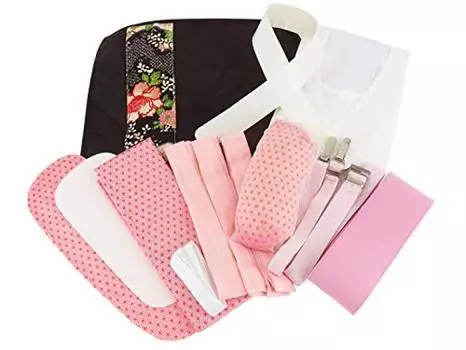 Аксессуары для кимоно, повязка на талию спереди сзади, воротник оби, повязка на свидание, волшебная тройная временная накидка, идет в комплекте с индивидуальным размером кимоно [ANS] розовый