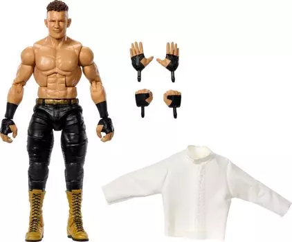Аксессуары для коллекционной фигурки Mattel WWE Elite: Ченнинг Лоренцо, 25 точек артикуляции, реалистичный вид и сменные руки, 6 дюймов