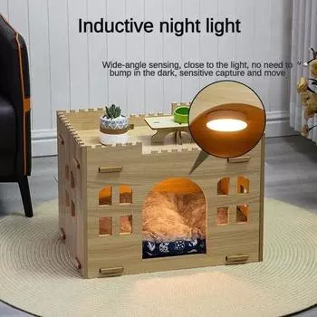 Аксессуары для кошек, домик-укрытие, устойчивый к царапинам, кровать для больших кошек, домик для дома, стабильные и безопасные товары для домашних животных, принадлежности