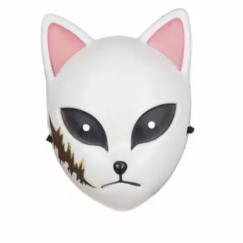 Аксессуары для косплея Demon Kimetsu no fox [RinMart] Маска в стиле Slayer Yaiba, маска, согревающая зло, маска, Tanjiro, Sabusagi, Makoto, (Сабусаги-стиль)