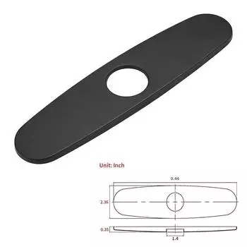 Аксессуары для кухонного крана, крышка отверстия, накладка на палубу, 8 дюймов, раковина для ванной комнаты, неиспользованная монтажная накладка 4012 чёрный