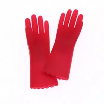 Аксессуары для кукол Кукольный домик Перчатки Масштаб 1/12 Миниатюрная пекарская перчатка Миниатюрные перчатки для уборки Универсальные красный