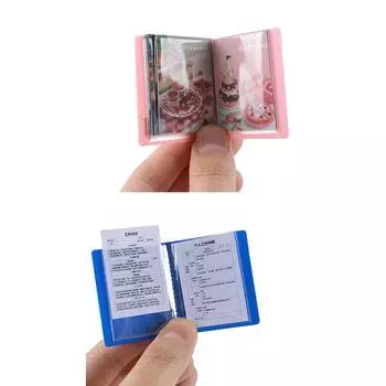 Аксессуары для кукольного домика Мини-доска для записей Зажим для блокнота Папка для файлов Канцелярская доска Игрушки Офисный стол Моделирование Папка Модель синий