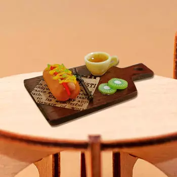 Аксессуары для кукольного домика Модель игрушки для послеобеденного чая Собака Моделирование Миниатюра Мини