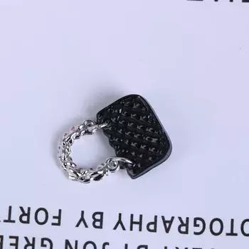 Аксессуары для кукольного домика Модная сумка-мессенджер Сумка для переноски Миниатюрная модель чёрный