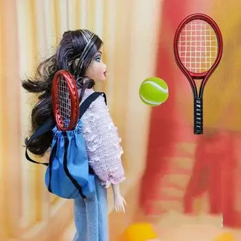 Аксессуары для кукольного домика «Теннис» для кукольного домика «Миниатюрный теннисный набор» Аксессуары для кукольного домика 1 set