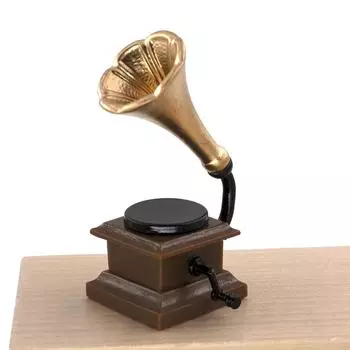 «Аксессуары для кукольного домика в стиле ретро-мини-фонографа»