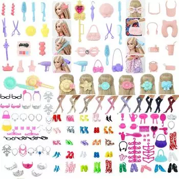 Аксессуары для кукольной одежды, наряд для ролевых игр, набор аксессуаров для прически для куклы Барби, игровой домик для девочек, игрушка