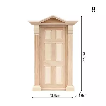 Аксессуары для кукол Сделай сам Двойное окно Оконное стекло для кукольного домика Деревянная рама Мебель для кукол 8