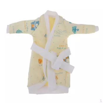 Аксессуары для кукол: желтый халат/6 пижам для ванной комнаты, повседневная одежда