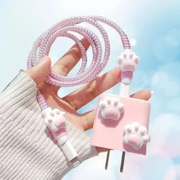 Аксессуары для линии передачи данных Зарядное устройство и защитный кабель для зарядки 18/20 Вт Защитный чехол для зарядного устройства для iPhone