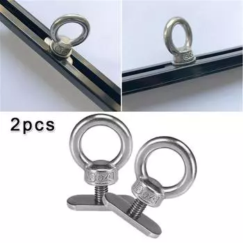Аксессуары для лодок и каяков для банджи-шнура, винтов для троса, кольца для крепления на каяке, крюк, люверс для крепления 2 Pack