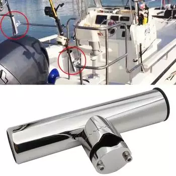 Аксессуары для лодок Морская нержавеющая лодка Зажим из нержавеющей стали на направляющих для удочек Труба 7/8 - 1 Аксессуары для яхт