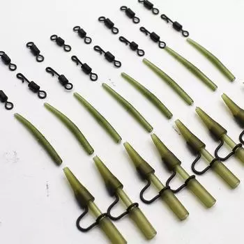 Аксессуары для ловли карпа, коробка для снастей, быстросменные инструменты для рыболовной снасти, рукав с защитой от запутывания, поворотный зажим 8 для снаряжения для ловли карпа