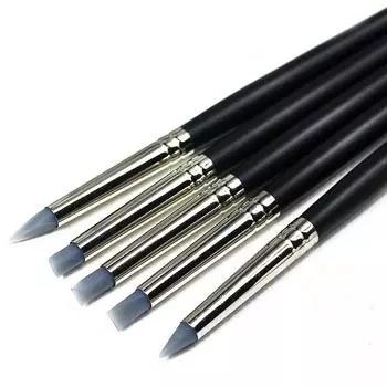 Аксессуары для маникюра своими руками, кисти для рисования, силиконовая кисть для ногтей, набор для резьбы, ручка для скульптуры grey 8mm