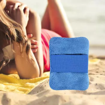 Аксессуары для мешков для удаления пляжного песка, легкие протирочные рукавицы для удаления Blue 13cmx10cm