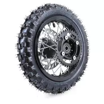 Аксессуары для мини-мотоциклов: Комплект шин для двухтактного внедорожного двигателя 47-49CC 2,50-10 дюймов с колесной звездочкой и тормозом 2.50-10 front wheel