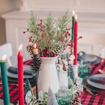 Аксессуары для моделирования, украшения, пена, фрукты, ягоды, растения, Рождество, красный