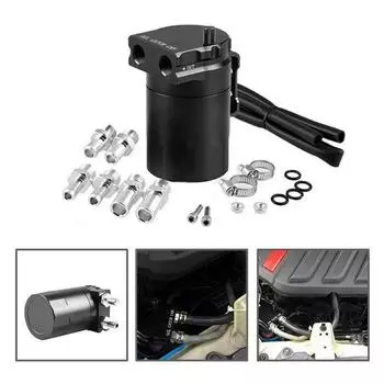 Аксессуары для модификации автомобиля, масляный дышащий чайник, фильтр из алюминиевого сплава, выхлопная машина, масляный горшок, машина через универсальный красный