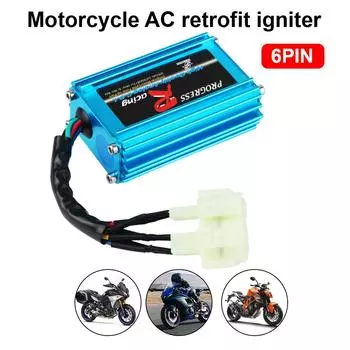 Аксессуары для мотоциклов 6-контактный QMB139 Устройство зажигания Мотоциклетное зажигание CDI Коробка подходит для ATV50 125 150 RACING CDI ScooterMoped GY6 Зажигание GY6