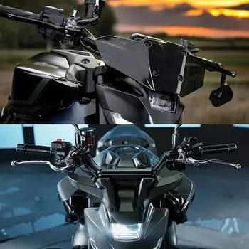 Аксессуары для мотоциклов Кронштейн для переднего ветрового стекла Черный ABS Рамка ветрового дефлектора Подходит для YAMAHA MT-09 SP 2024 чёрный