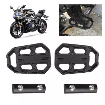 Аксессуары для мотоциклов Модифицированные детали из алюминиевого сплава Мотоциклетные педали Универсальные Простая установка Подножки Педали ЧПУ Black