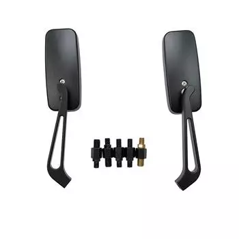 Аксессуары для мотоциклов Мотоциклетные прямоугольные зеркала для Harley Softail Sportster Chopper Bobber Honda Yamaha Kawasaki чёрный