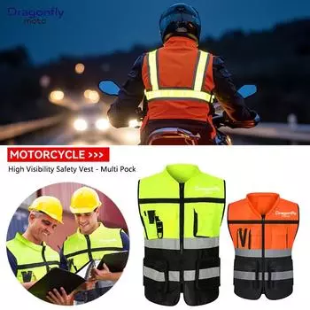 Аксессуары для мотоциклов Светоотражающий жилет повышенной видимости Ремень Ночной бег и безопасность езды на велосипеде Предупреждающий жилет Ночная езда XL оранжевый