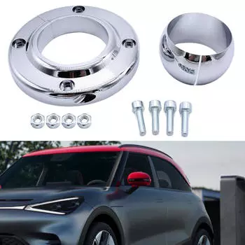 Аксессуары для напольного крепления рулевой колонки для 2-дюймового поворотного серебристого цвета, общий наружный диаметр 4 1/2