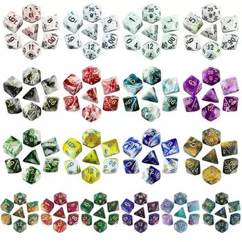 Аксессуары для настольных игр, кубики, высококачественные акриловые кости, уникальный эффект крови, эффект смешивания цветов для развлечений, настольные игры