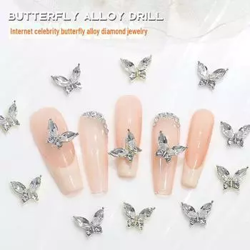 Аксессуары для ногтей Crystal Bow: Роскошные, универсальные, броские бриллианты из металлического сплава