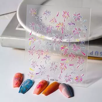 Аксессуары для ногтей Фейерверки Наклейки для ногтей Маникюрные украшения Фейерверки Украшения для ногтей Маникюрный салон FEB752