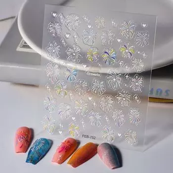 Аксессуары для ногтей Фейерверки Наклейки для ногтей Маникюрные украшения Фейерверки Украшения для ногтей Леди FEB752