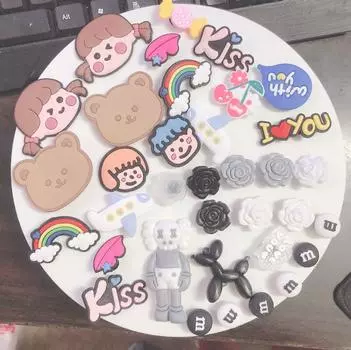 Аксессуары для обуви в стиле аниме своими руками: Тапочки, сандалии, пряжки для обуви с отверстиями и цветочные украшения для мужчин и женщин