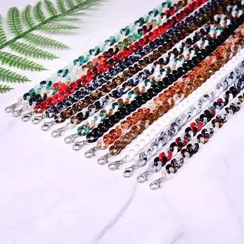 Аксессуары для очков Леопардовый акриловый противоскользящий шейный ремешок, цепочка для очков, веревка для очков, цепочка для маски 02